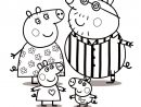 Coloring Pages : Coloring Peppa And Family Pyjama Pig intérieur Peppa Pig A Colorier