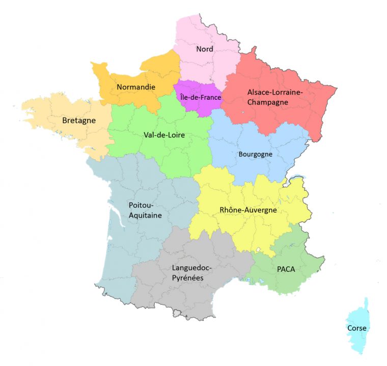 Combien De Régions En France? – 192805 destiné Combien De Region En France