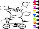 Comment Colorier Peppa Pig Qui Fait Du Vélo! Coloriage Pour à Peppa Pig A Colorier