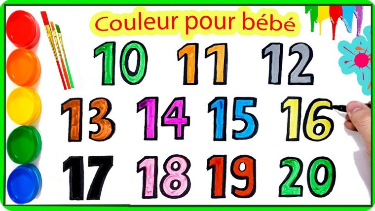 Comment Dessiner Et Colorier Les Chiffres 10-20 | Apprendre Les Couleurs Et  Les Chiffres En Français dedans Coloriage Chiffres 1 À 10