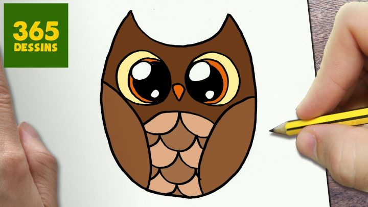 Comment Dessiner Hibou Kawaii Étape Par Étape – Dessins Kawaii Facile à Dessin Hibou Facile