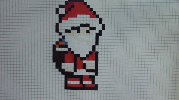 Comment Dessiner Le Père Noël Pixel Art avec Pixel Art Pere Noel