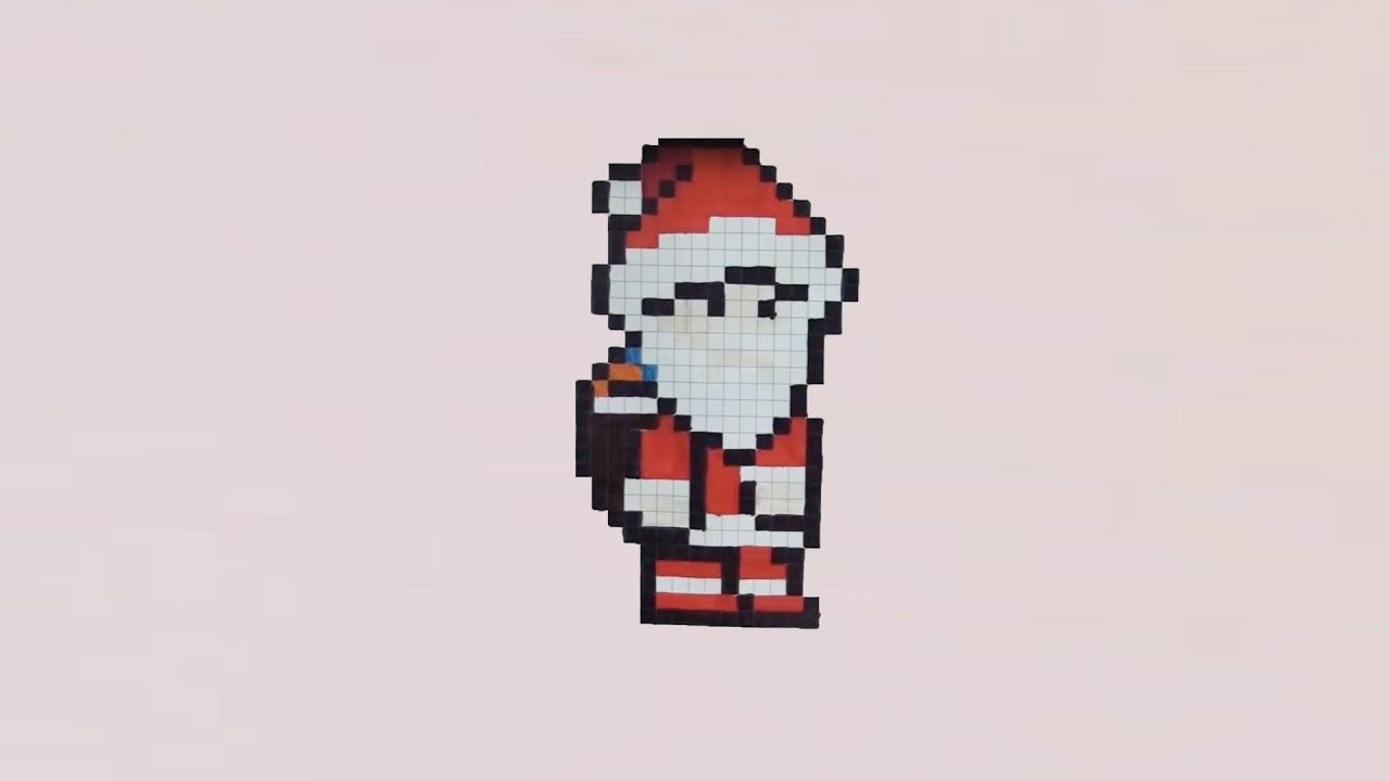 Comment Dessiner Le Père Noël Pixel Art avec Pixel Art Pere Noel 