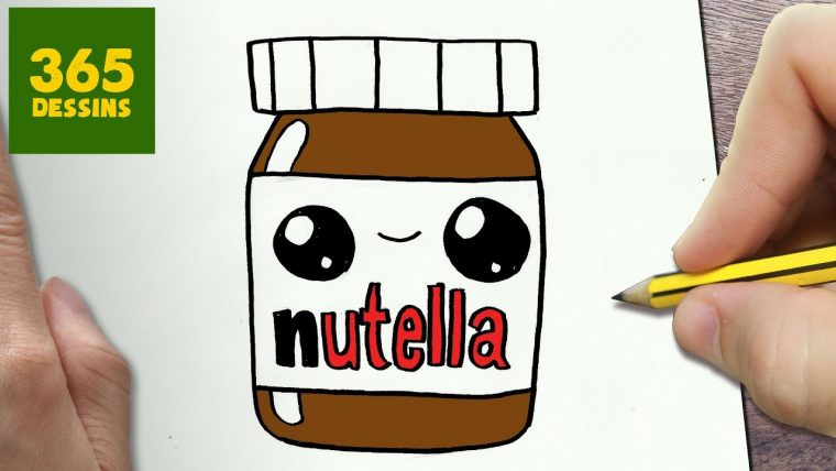 Comment Dessiner Nutella Kawaii Étape Par Étape – Dessins Kawaii Facile concernant Modèles De Dessins À Reproduire