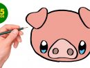 Comment Dessiner Petit Cochon Kawaii Étape Par Étape – Dessins Kawaii Facile tout Dessin A Colorier Cochon
