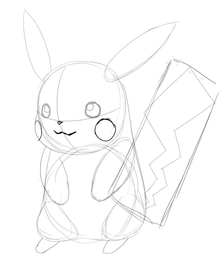 Comment Dessiner Pikachu – Dessindigo tout Dessin De Pikachu Facile