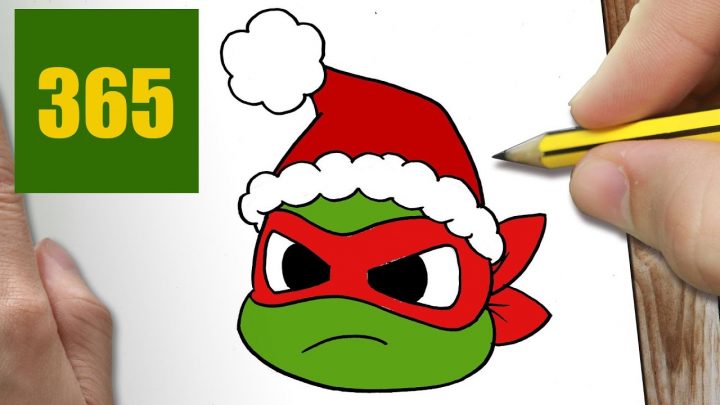 Comment Dessiner Tortue Ninja De Noël Kawaii Étape Par Étape – Dessins  Kawaii Facile tout Dessin De Tortue Ninja