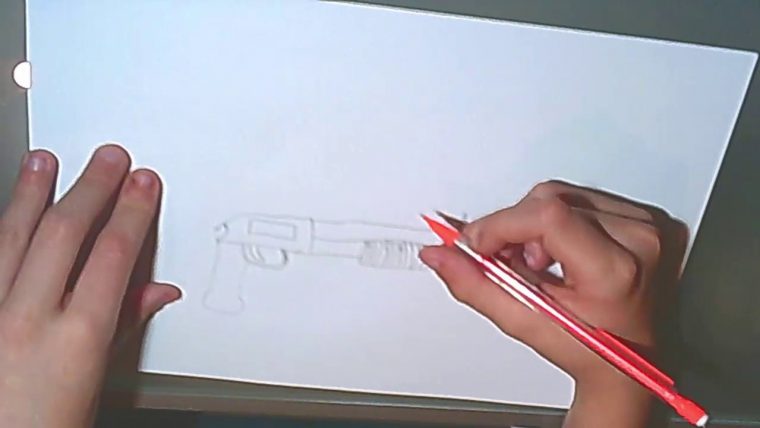 Comment Dessiner Un Fusil A Pompe Facilement ! à Comment Dessiner Un Fusil