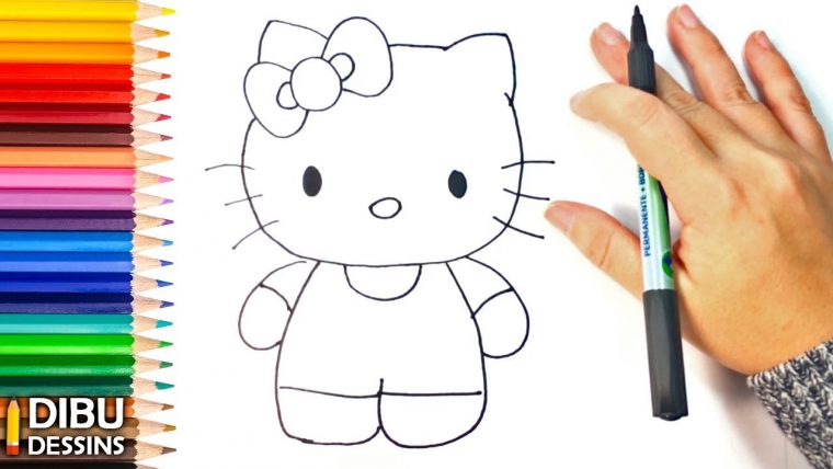 Comment Dessiner Un Hello Kitty Étape Par Étape intérieur Hello Kitty À Dessiner