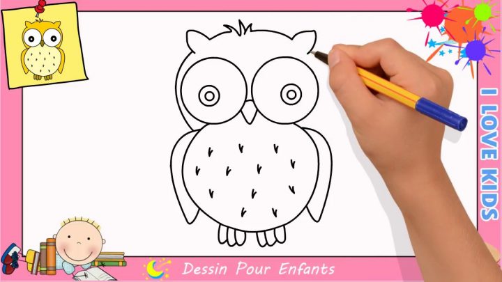 Comment Dessiner Un Hibou Facilement Etape Par Etape Pour Enfants 3 concernant Dessin Hibou Facile