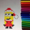 Comment Dessiner Un Minion Père Noël Pixel Art tout Pixel Art Pere Noel