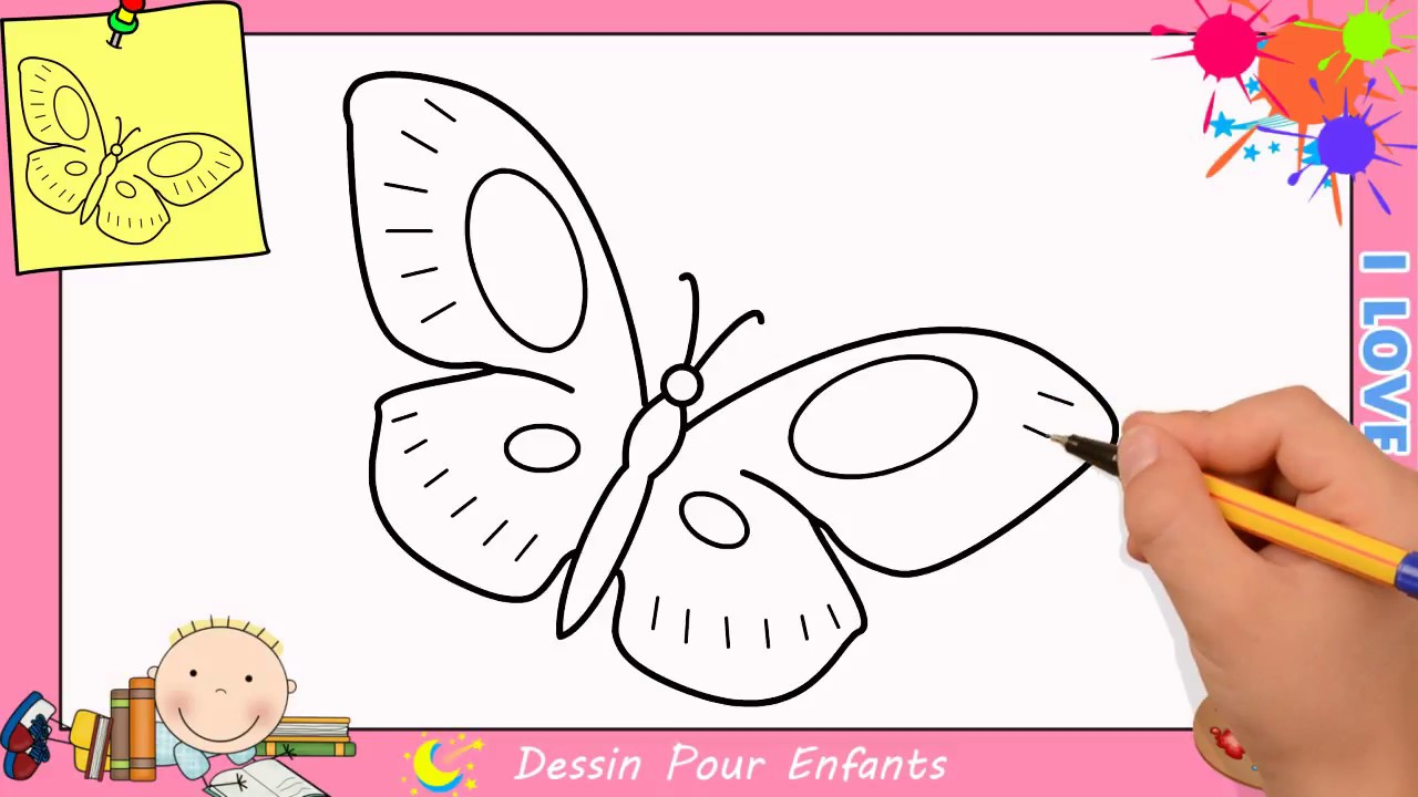 Comment Dessiner Un Papillon Facilement Etape Par Etape Pour Enfants 8 avec Papillon À Dessiner 