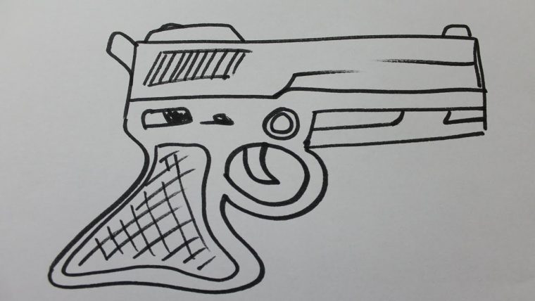 Comment Dessiner Un Pistolet Facile à Comment Dessiner Un Fusil