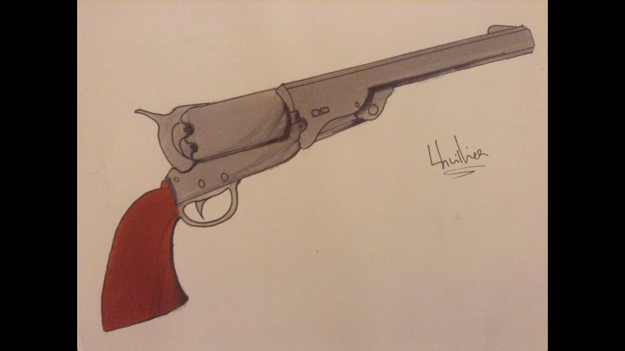 Comment Dessiner Un Revolver Type Western concernant Comment Dessiner Un Fusil 