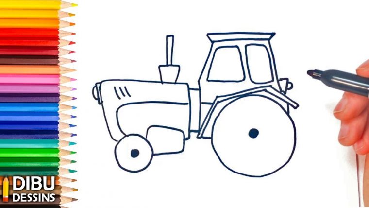 Comment Dessiner Un Tracteur | Dessin De Tracteur concernant Dessin De Tracteur À Colorier