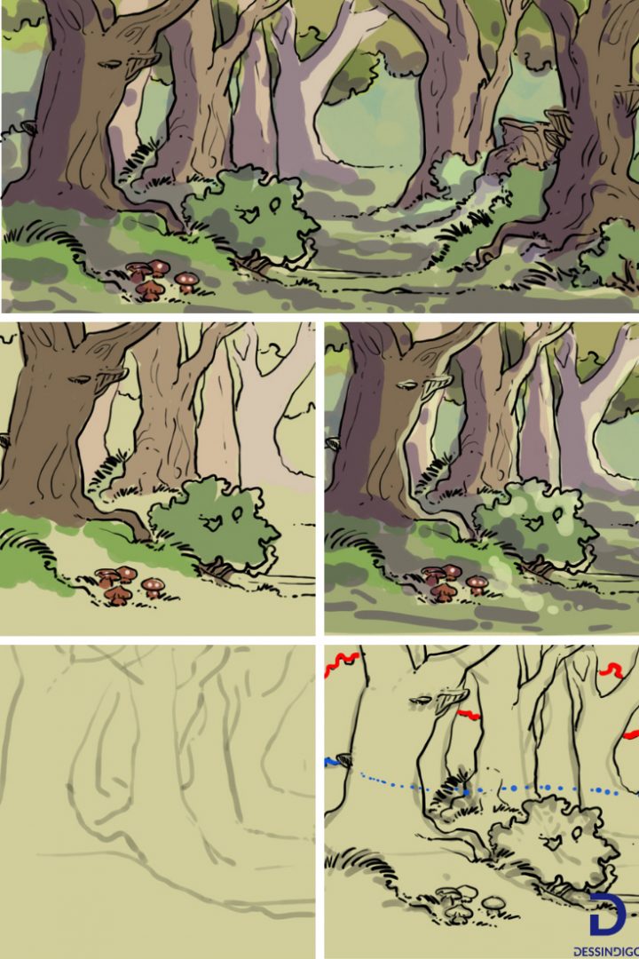 Comment Dessiner Une Forêt avec Dessin De Foret