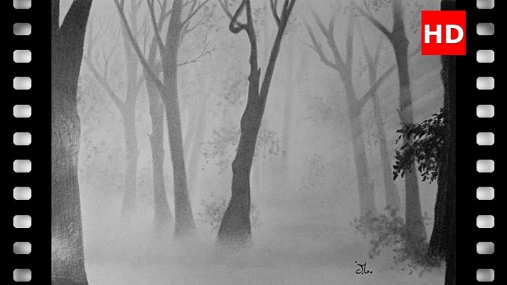 Comment Dessiner Une Forêt Dans La Brume (Débutants). pour Dessin De Foret