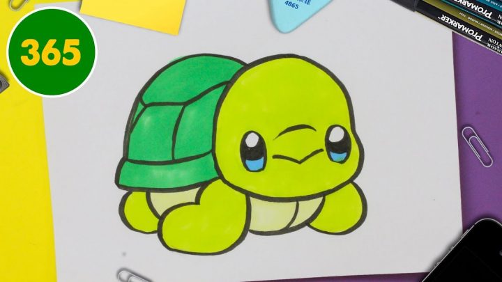 Comment Dessiner Une Tortue Kawaii Pas À Pas intérieur Dessiner Une Tortue