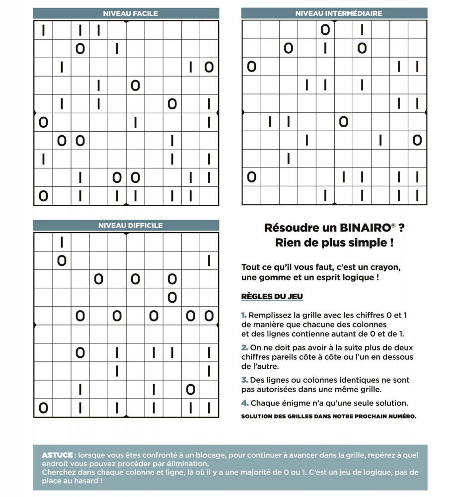 Comment Le Binairo Stimule Les Neurones ! - Le Point encequiconcerne Sudoku A Imprimer