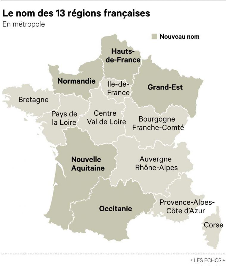 Comment S'appelle Désormais Votre Région ? dedans Nouvelles Régions De France