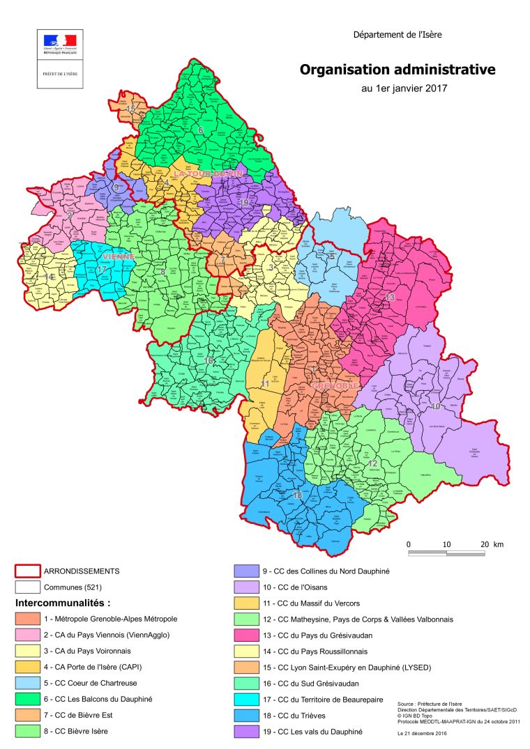 Communautés De Communes, Communautés D'agglomération Et destiné Carte Des Départements De France 2017