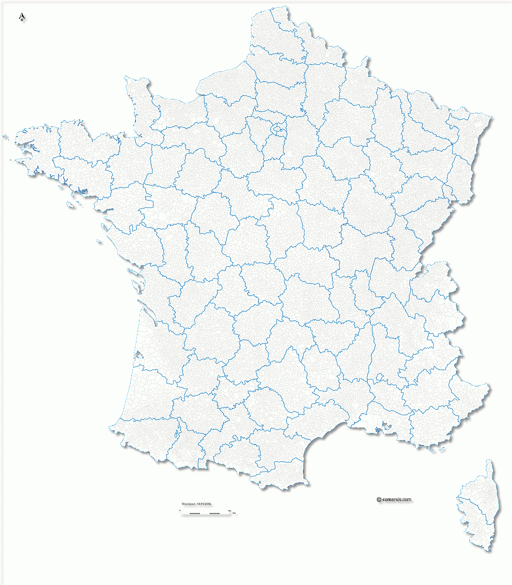 Communes De France Vectoriel serapportantà Carte Région France 2017 