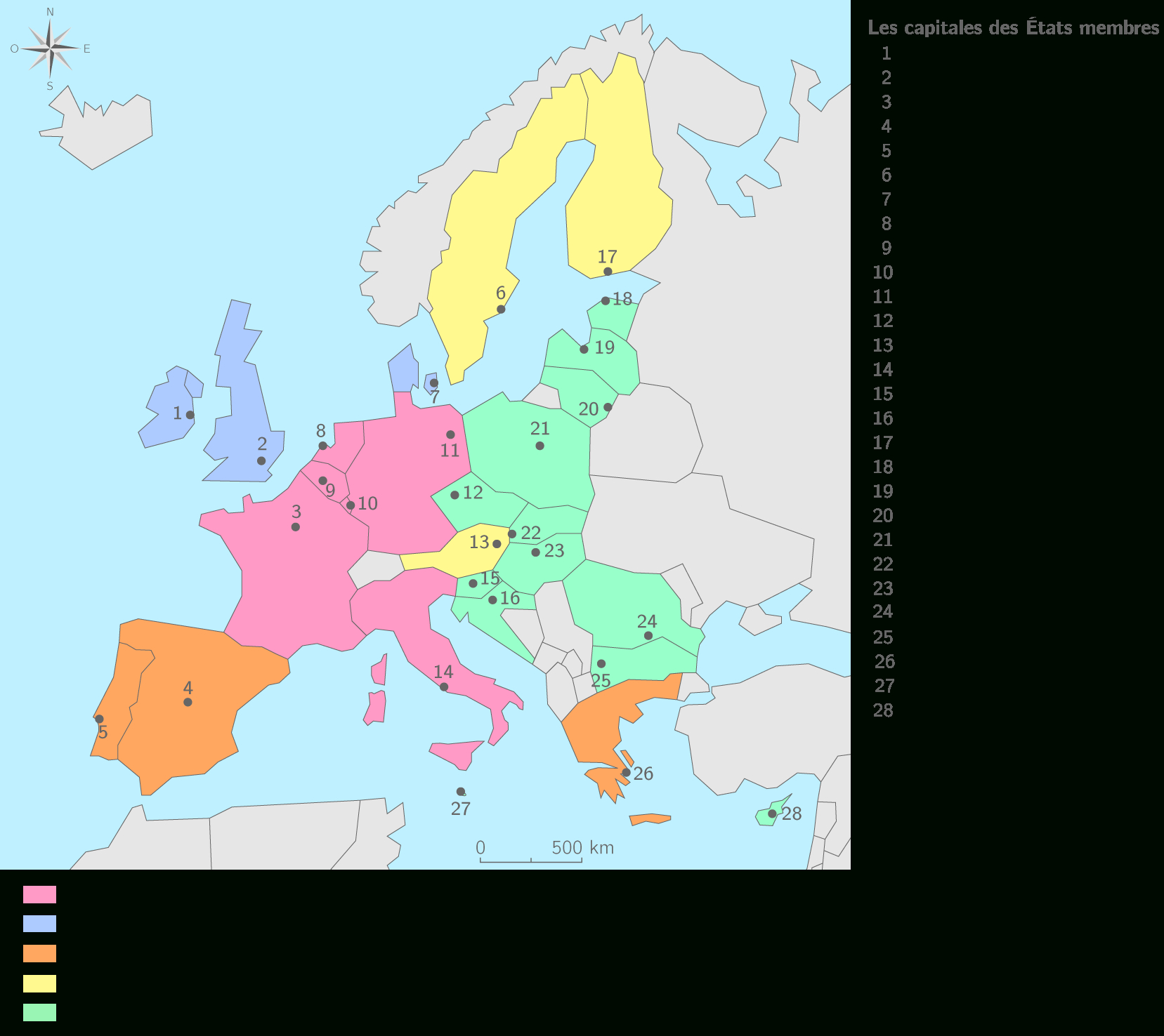 Compléter La Carte De La Construction Européenne - 3E encequiconcerne Carte Vierge De L Union Européenne 