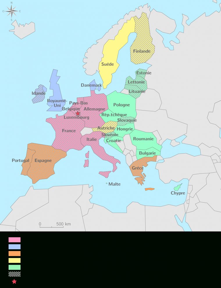 Compléter La Carte De L'union Européenne – 3E – Exercice destiné Carte Union Europeene