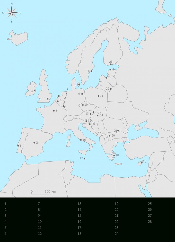 Compléter La Carte Des Etats Membres De L'union Européenne à Carte D Europe Capitale