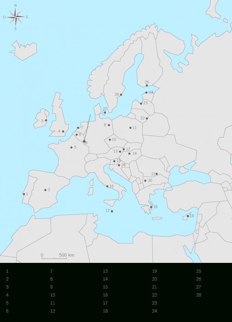 Compléter La Carte Des Etats Membres De L'union Européenne avec Carte Des Pays De L Union Européenne