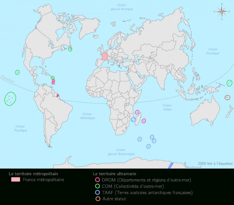 Compléter La Carte Des Territoires Ultramarins Français – 3E destiné France Territoires D Outre Mer