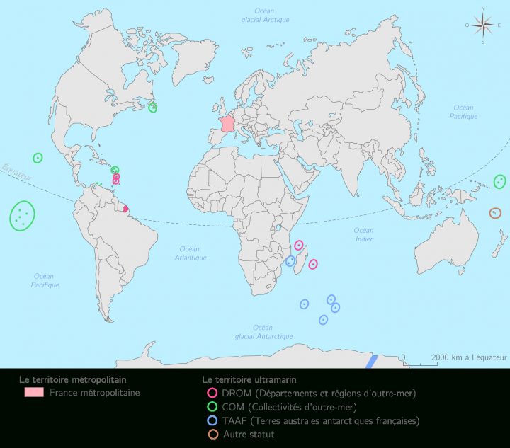 Compléter La Carte Des Territoires Ultramarins Français – 3E serapportantà Département D Outre Mer Carte