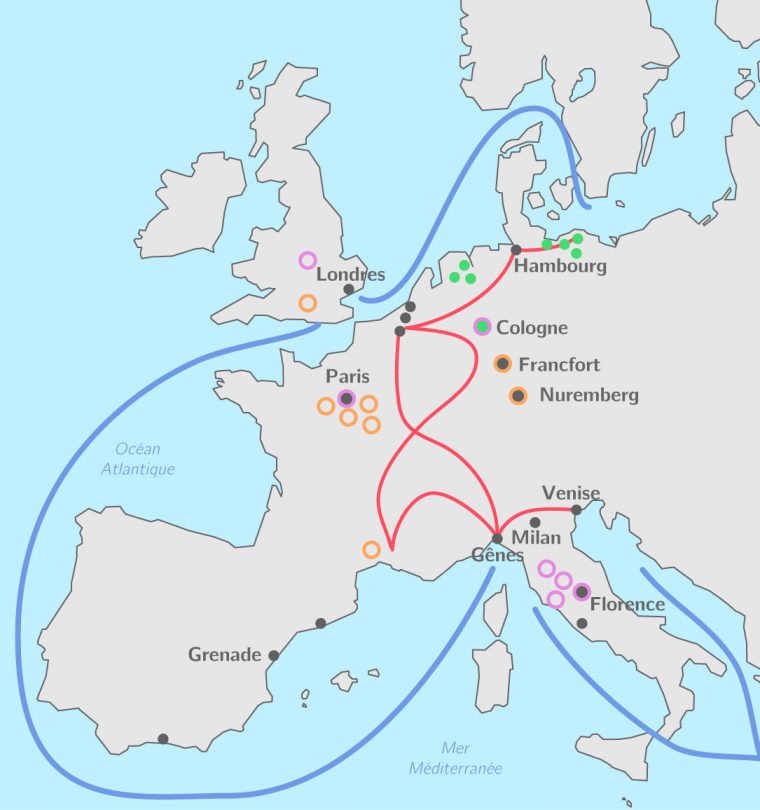 Compléter La Carte Des Villes En Europe Au Xiiie Siècle – 5E pour Carte Europe Vierge À Compléter En Ligne