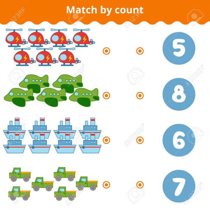 Compter Jeu Pour Enfants D'âge Préscolaire. Un Jeu Éducatif Mathématique. pour Jeux Enfant Educatif