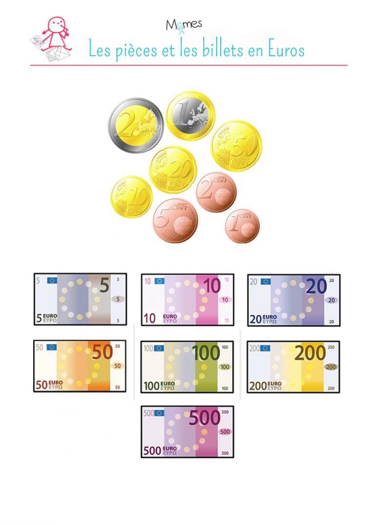 Compter Sa Monnaie En Euros – Momes tout Billet Euro A Imprimer