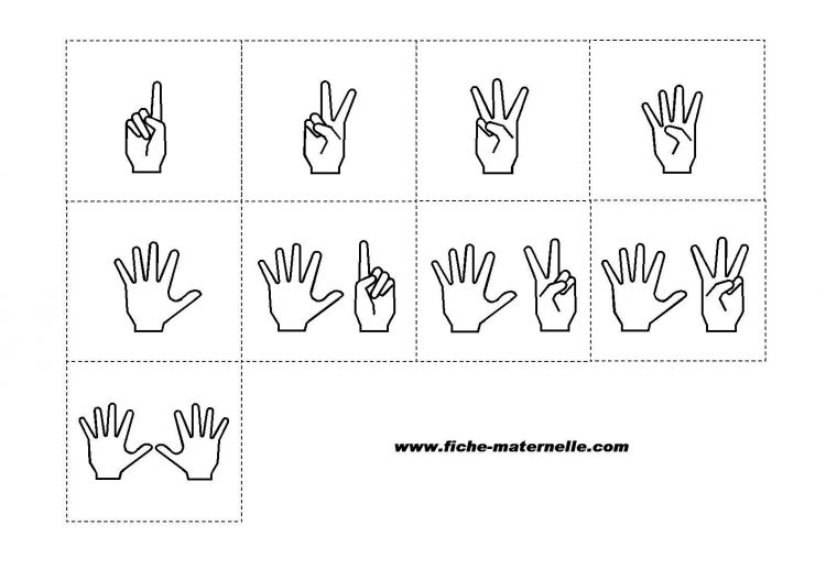 Compter Sur Les Doigts Représentation | Étiquette Maternelle dedans Apprendre A Compter Maternelle