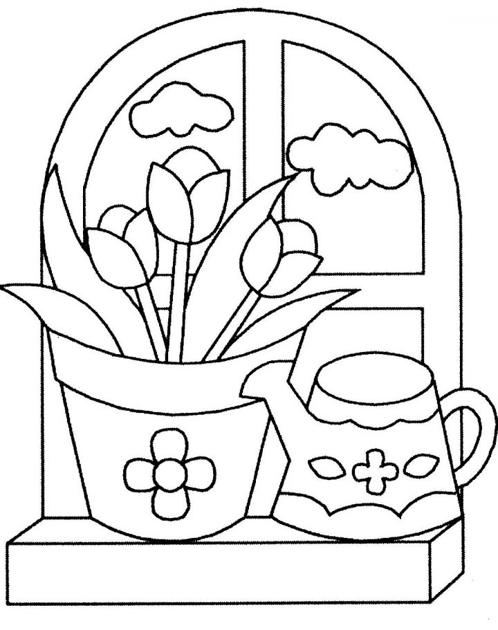 Comptines Et Coloriages Printemps avec Dessin A Colorier De Fleur