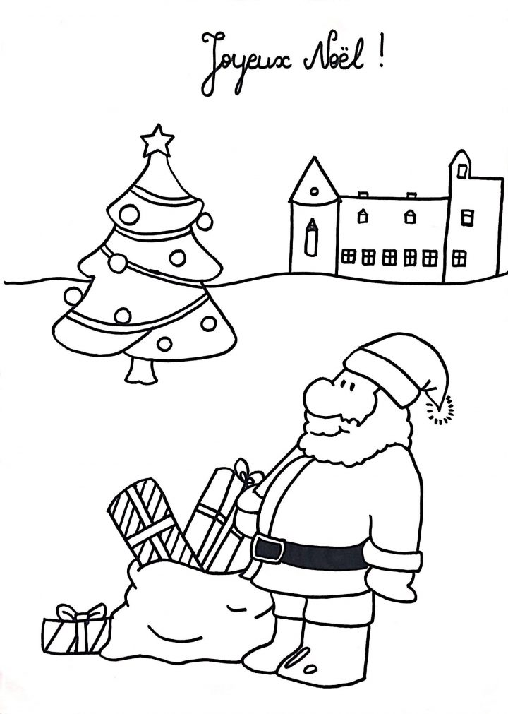 Concours De Coloriage De Noël : Chateau De Bouthéon tout Coloriage En Ligne 3 Ans