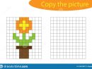 Copiez L'image, L'art De Pixel, Fleur Dans La Bande Dessinée dedans Jeux De Dessin Pixel Art Gratuit