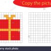 Copy The Picture, Pixel Art, Christmas Gift Cartoon, Drawing avec Dessin Pixel Noel