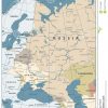 Couleur De Carte De L'europe De L'est Rétro Et Icônes Plates encequiconcerne Carte Europe De L Est