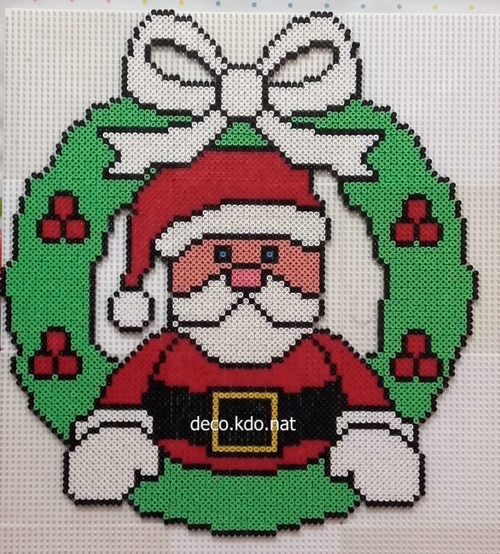 Couronne Père Noël Pour Ce Modèle: 4957 Perles Prix De Vente à Pixel Art Pere Noel