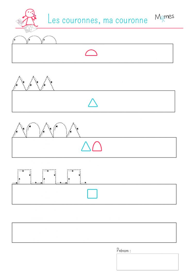 Couronnes Fête Des Rois : Exercice De Tracé (1) – Momes destiné Exercice De Maternelle A Imprimer Gratuit