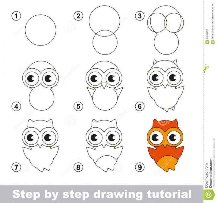 Cours De Dessin Comment Dessiner Un Hibou Mignon intérieur Dessiner Un Hibou