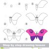 Cours De Dessin Comment Dessiner Un Papillon Illustration De à Papillon À Dessiner