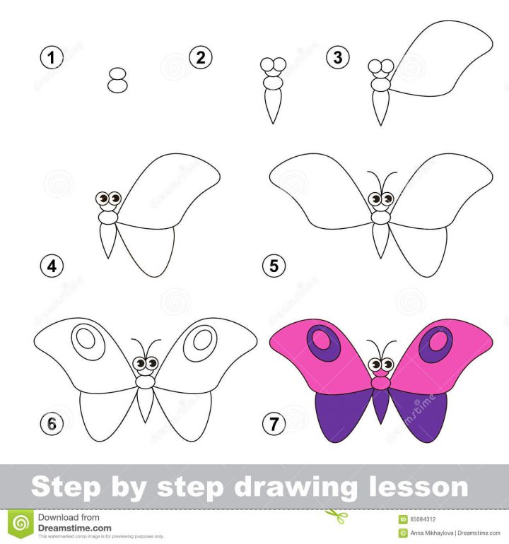 Cours De Dessin Comment Dessiner Un Papillon Illustration De à Papillon À Dessiner