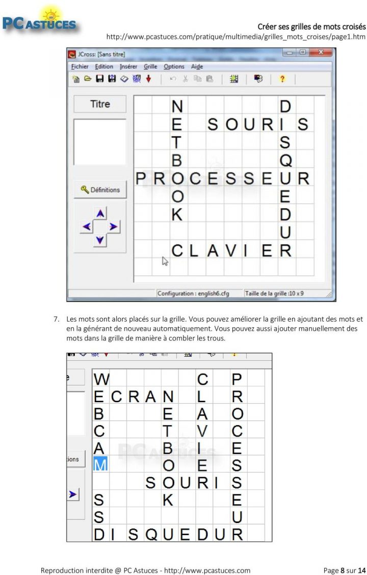 Créer Ses Grilles De Mots Croisés – Pdf Téléchargement Gratuit encequiconcerne Mots Croisés Pour Débutants