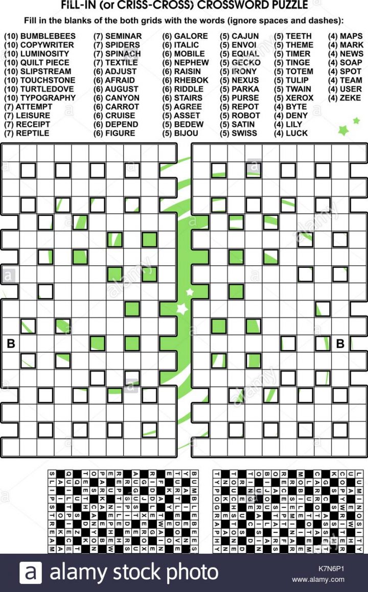 Criss-Cross Word Puzzle – Combler Les Vides De La Grille De pour Réponse Mots Fléchés