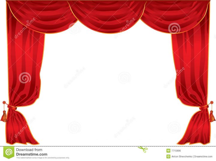 Curtain Theatre Stock Vector. Illustration Of Curtains – 7715896 pour Dessin Theatre