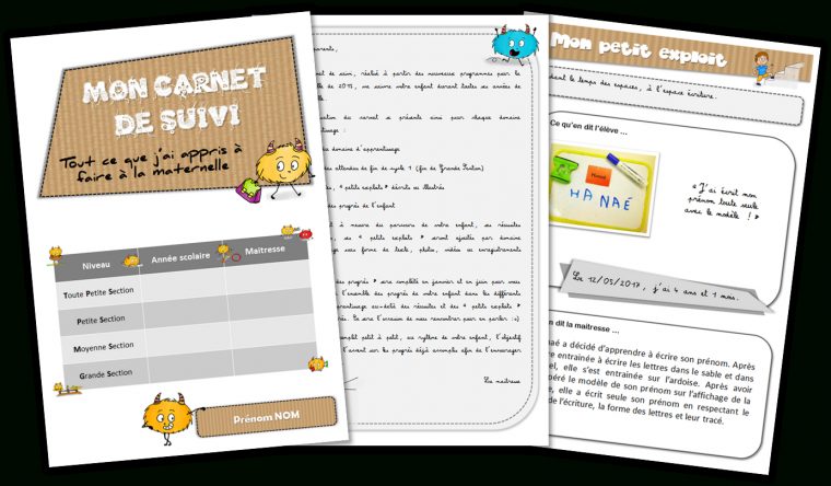 Cycle 1 – Carnet De Suivi De La Maternelle – Le Blog De serapportantà Programme Grande Section Maternelle Gratuit